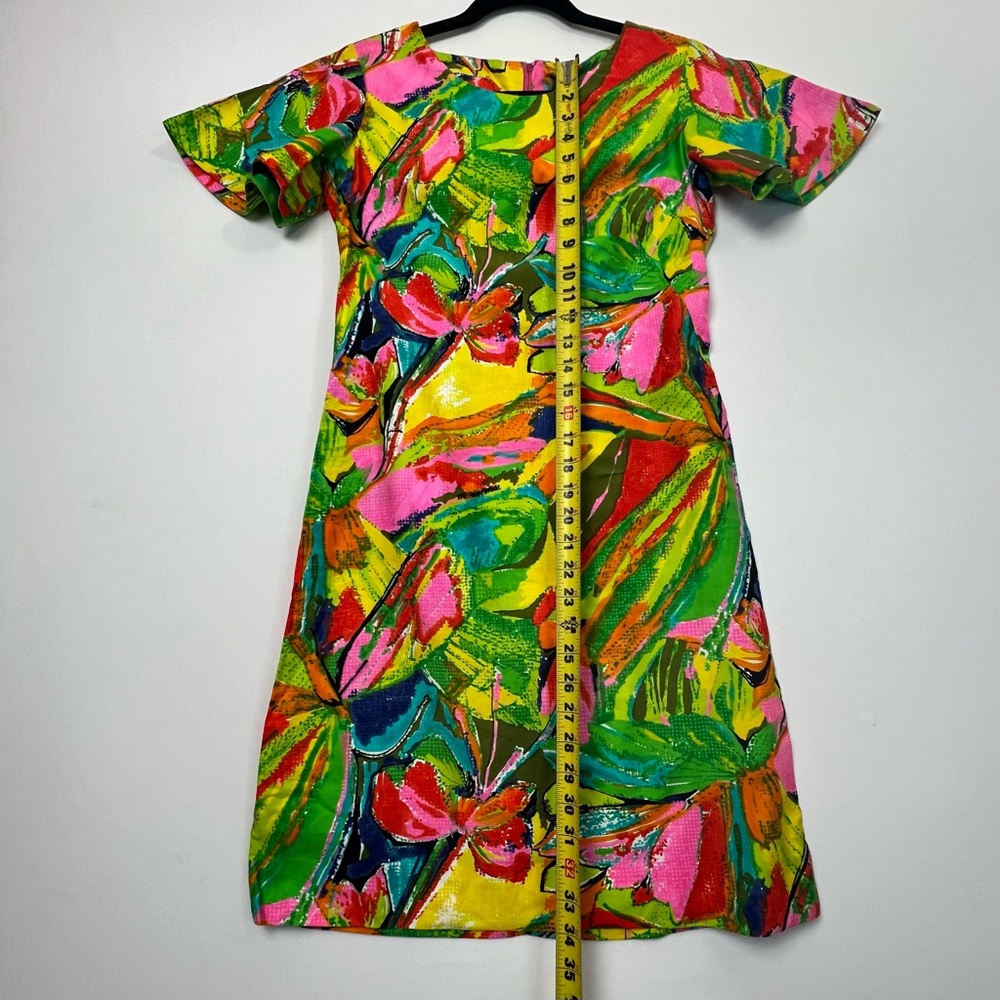 Vintage 1960s Snyder Craft Mod Dress Colorful Psychedelic Print Womens Small - Picture 9 of 9